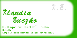 klaudia buczko business card